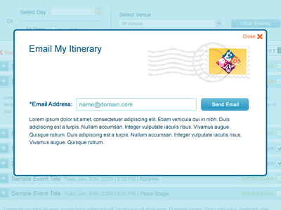 Email Modal Window