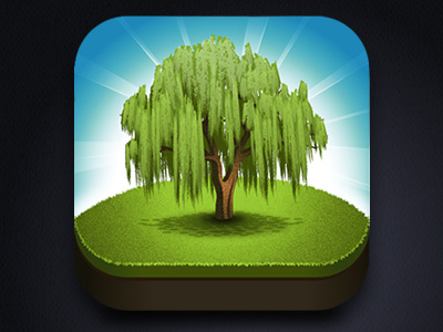 willow tree app icon (refined) app icon ios iphone tree ui