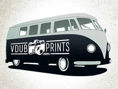 VDUB PRINTS (fonts and camera update) bus illustration logo vdub vector vw