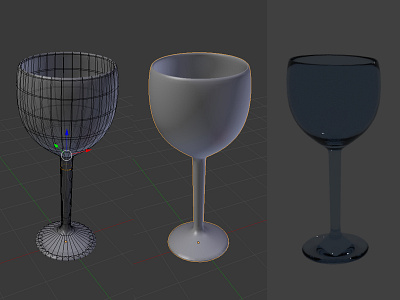 New Tricks! 3d blender cup glass modeling wine