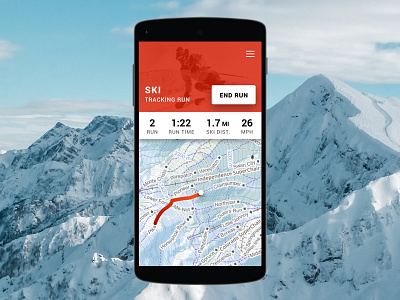 Biometric Ski App app design ski ui