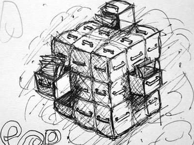 Cube 2 illustration concept