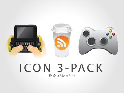 FREEBIE - Vector Icon 3 Pack coffee controller cup download free freebie game icon icons rss sidekick texting video game xbox controller