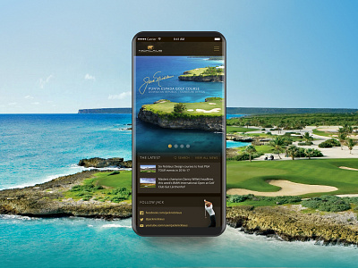 Pitch Concept beach design golf mobile portal ui