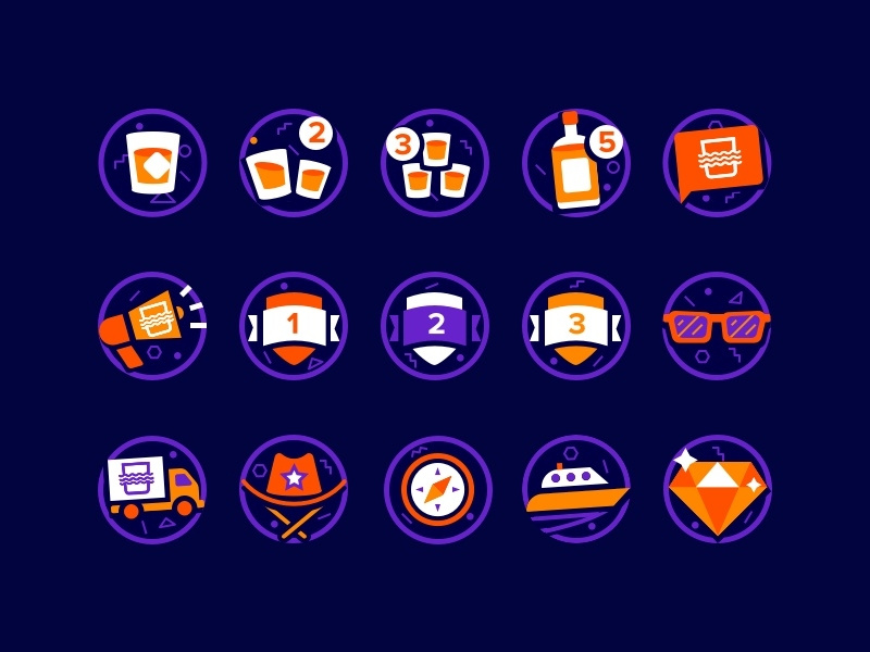 Badge Icons sketch illustration icons badge
