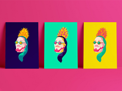 Pineapple King Illustration bright color design illustration inspiration pineapple vector