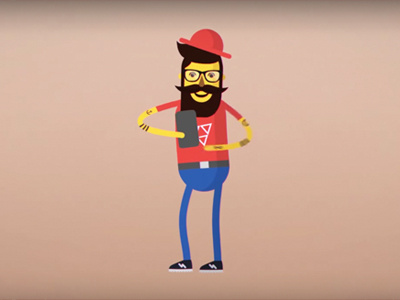 Hipster illustration for EDP corporate video. edp energy hipster