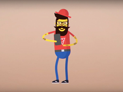 Hipster illustration for EDP corporate video.