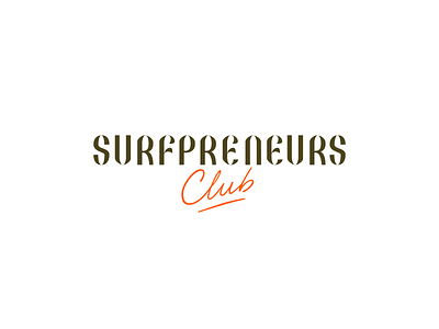 Surfpreneurs Logo beach branding club custom lettering logo logotype surf surfing type typerface typography vector