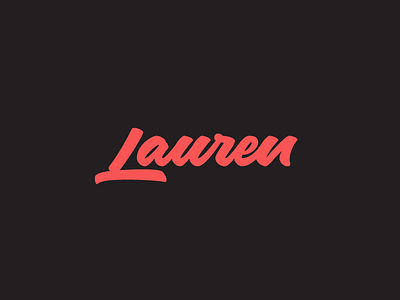 Lauren brushpen calligraphy custom hand lettering lauren lettering logo logotype type typerface typo typography