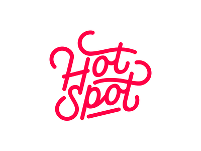 Hot Spot calligraphy custom hand lettering hot lettering logo logotype spot typerface typography