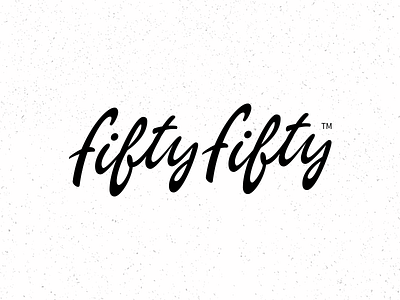 FIFTY FIFTY calligraphy coffee custom fifty food hand lettering lettering logo logotype typerface typography