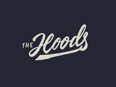 The Hoods branding calligraphy custom hand lettering hand writing lettering logo logotype sketch typerface typography vintage