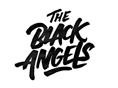 The Black Angels black angels brush brushpen calligraphy custom hand lettering lettering logo logotype music typerface typography