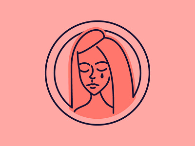 Be fucking nice. branding girl illustration logomark personal portrait sad women