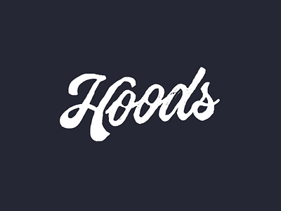 Hoods apparel brand branding calligraphy clothing custom hand lettering lettering logo logotype typography