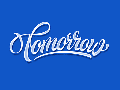 Tomorrow branding calligraphy custom hand lettering hand writing lettering logo logotype tomorrow typerface typography