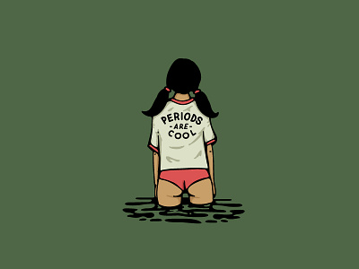 Periods are cool girl illustration period vector