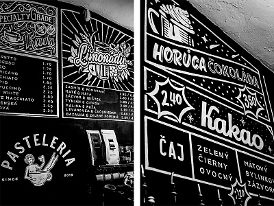 Chalkboard design for Local Cafe blackboard cafe calligraphy chalkboard coffee custom design hand lettering hand writing illustration lettering typography