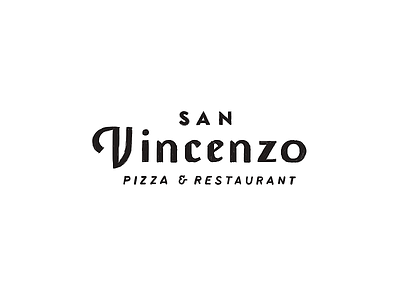 San Vincenzo Pizzeria branding custom lettering logo logotype pizza pizzeria type typeface typography