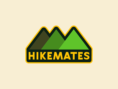 Hikemates Sticker custom hike illustration lettering logo logotype mountain tourist typography