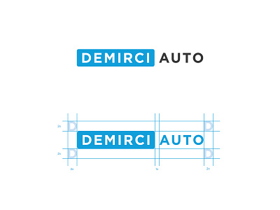 NEW Logo for Demirci Auto black blue branding clean design identity logo typography vector