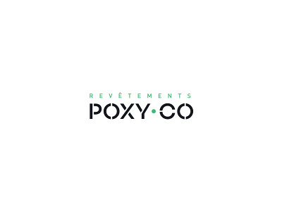 PoxyCo black branding clean design green identity logo typography ui vector