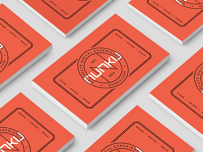 Nunku business cards branding clean design flat icon identity illustration lettering logo minimal orange type typography ui ux vector