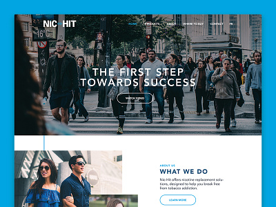 Nic Hit Website blue clean design typography ui ux web
