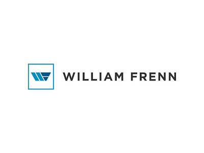 William Frenn blue branding clean design icon identity illustration logo