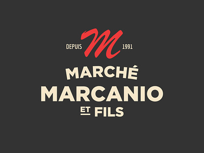 Metro Marché Marcanio et Fils black design logo logotype market