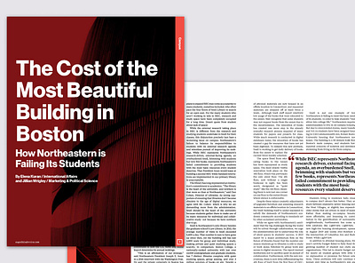 Northeastern Political Review Spread editorial graphic design magazine print layout