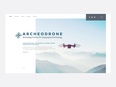 Archeodrone website adobe photoshop branding design graphic design ui uiux ux web design