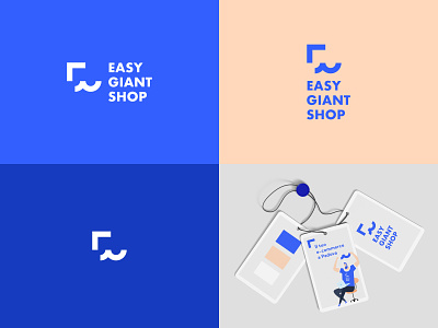 Easy Giant Shop logo design adobe illustrator branding design graphic design logo vector