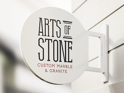 Arts of Stone brand branding design flat icon logo type typography