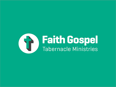 Faith Gospel Tabernacle Ministries Complete Logo Inverted branding design flat logo typography vector