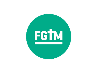 Fgtm social symbol branding design flat logo social typography vector