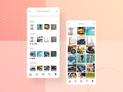 InstaShare android app collaborate collections instagram interaction ios mobile mobile app design product design share social media ui userinterface ux