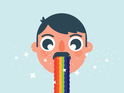 Snapchat now character illustration kawaii rainbow snapchat sparkle