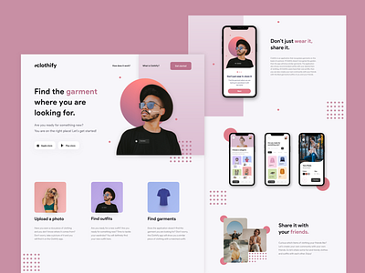 Clothify app branding design