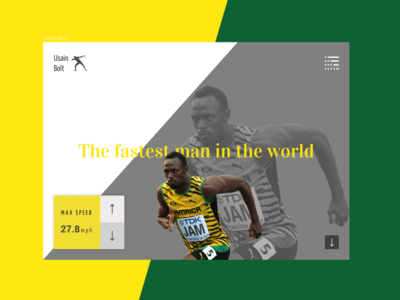 Concept of Usain Bolt website athlete behance behansereviews clear design design designer dribble figma figmadesign html html css illustration inspirationsweb running sport ui ui design usainbolt ux worldrecord