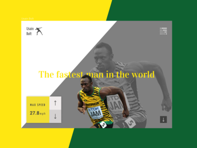 Concept of Usain Bolt website