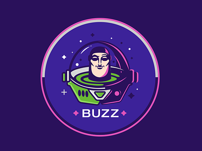 buzz sticker 2d design icon illustration toy story vector