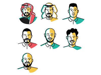 team illustration 2d avatar illustration ui ux vector