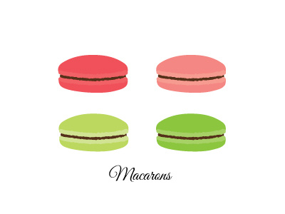Macarons Illustration colors desert food