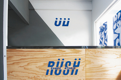 RUSH DANCE STUDO art blue brand branding clean design flat graphic design icon identity illustration illustrator lettering logo minimal minimalism type typography vector web