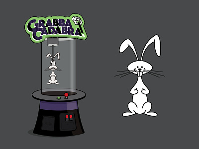 GrabbaCadabra abracadabra arcade bunny claw game game illustration magic magic hat rabbit vector