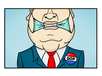 And They Say Nothing gag gop mask political cartoon politics republican silent