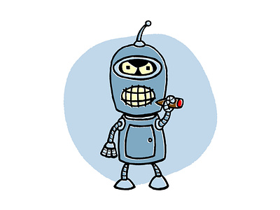 Retro Bender bender futurama illustration retro robot vintage