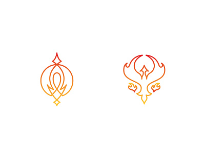 Phoenixes bird lineart logo phoenix